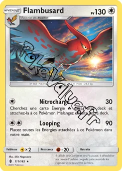 Carte Pokémon Flambusard  n°111 de la série Gardiens Ascendant