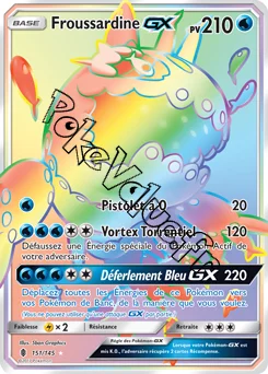 Carte Pokémon Froussardine GX  n°151 de la série Gardiens Ascendant