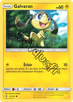 Carte Pokémon Galvaran  n°43 de la série Gardiens Ascendant