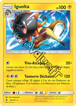 Carte Pokémon Iguolta  n°44 de la série Gardiens Ascendant