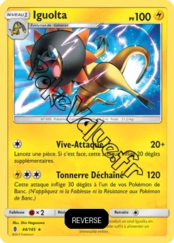 Carte Pokémon Iguolta  Reverse n°44 de la série Gardiens Ascendant