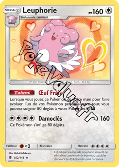 Carte Pokémon Leuphorie  n°102 de la série Gardiens Ascendant