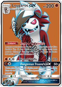 Carte Pokémon Lougaroc GX  n°138 de la série Gardiens Ascendant