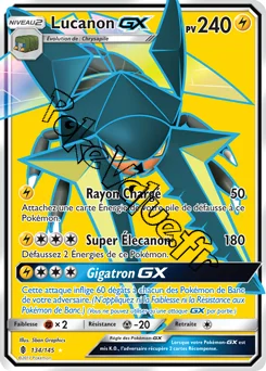 Carte Pokémon Lucanon GX  n°134 de la série Gardiens Ascendant