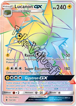 Carte Pokémon Lucanon GX  n°152 de la série Gardiens Ascendant