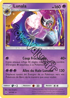 Carte Pokémon Lunala  n°61 de la série Gardiens Ascendant