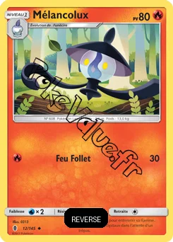 Carte Pokémon Mélancolux Reverse n°12 de la série Gardiens Ascendant