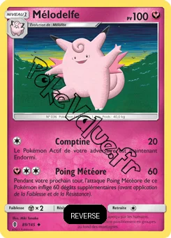 Carte Pokémon Mélodelfe Reverse n°89 de la série Gardiens Ascendant