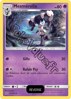 Carte Pokémon Mesmérella Reverse n°53 de la série Gardiens Ascendant