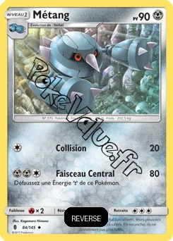 Carte Pokémon Métang Reverse n°84 de la série Gardiens Ascendant