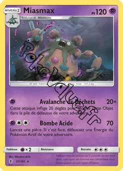 Carte Pokémon Miasmax  n°51 de la série Gardiens Ascendant