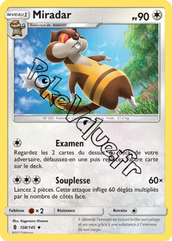 Carte Pokémon Miradar  n°108 de la série Gardiens Ascendant
