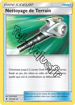 Carte Pokémon Nettoyage de Terrain n°125 de la série Gardiens Ascendant