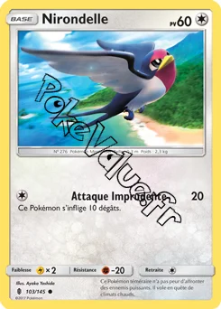 Carte Pokémon Nirondelle  n°103 de la série Gardiens Ascendant