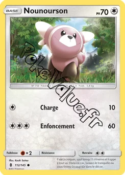 Carte Pokémon Nounourson  n°112 de la série Gardiens Ascendant