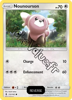 Carte Pokémon Nounourson  Reverse n°112 de la série Gardiens Ascendant