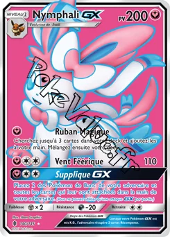 Carte Pokémon Nymphali GX  n°140 de la série Gardiens Ascendant