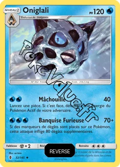 Carte Pokémon Oniglali Reverse n°32 de la série Gardiens Ascendant