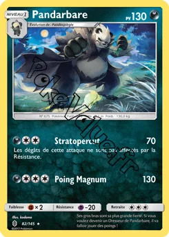 Carte Pokémon Pandarbare  n°82 de la série Gardiens Ascendant