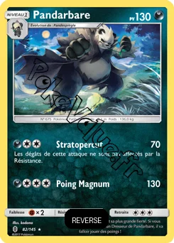 Carte Pokémon Pandarbare  Reverse n°82 de la série Gardiens Ascendant