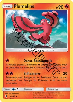 Carte Pokémon Plumeline  n°14 de la série Gardiens Ascendant
