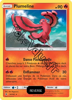 Carte Pokémon Plumeline  Reverse n°14 de la série Gardiens Ascendant