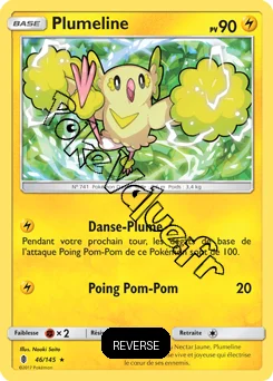 Carte Pokémon Plumeline  Reverse n°46 de la série Gardiens Ascendant