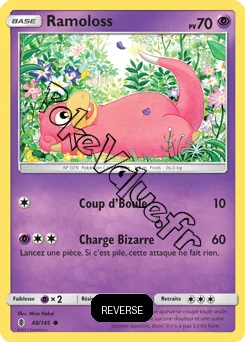 Carte Pokémon Ramoloss  Reverse n°48 de la série Gardiens Ascendant