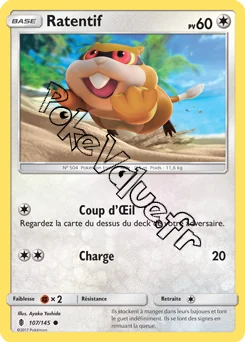 Carte Pokémon Ratentif  n°107 de la série Gardiens Ascendant