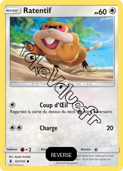 Carte Pokémon Ratentif  Reverse n°107 de la série Gardiens Ascendant
