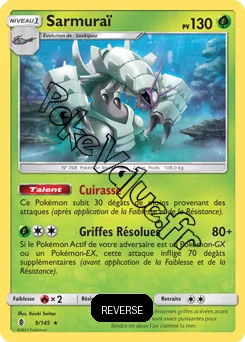 Carte Pokémon Sarmuraï Reverse n°9 de la série Gardiens Ascendant