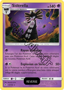 Carte Pokémon Sidérella Reverse n°54 de la série Gardiens Ascendant