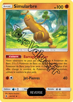 Carte Pokémon Simularbre  Reverse n°66 de la série Gardiens Ascendant