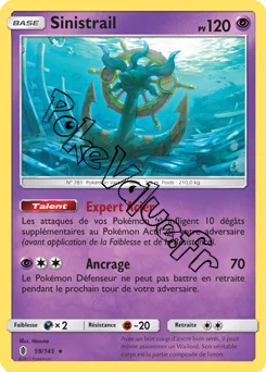 Carte Pokémon Sinistrail  n°59 de la série Gardiens Ascendant