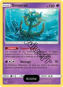 Carte Pokémon Sinistrail  Reverse n°59 de la série Gardiens Ascendant