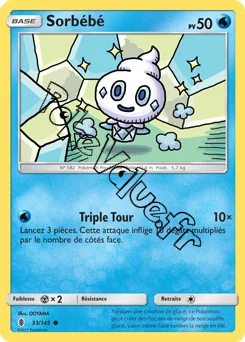 Carte Pokémon Sorbébé n°33 de la série Gardiens Ascendant