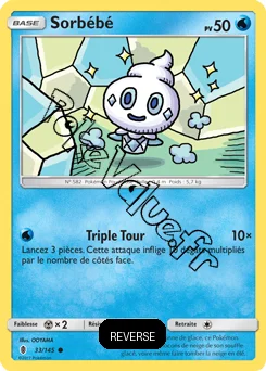 Carte Pokémon Sorbébé Reverse n°33 de la série Gardiens Ascendant