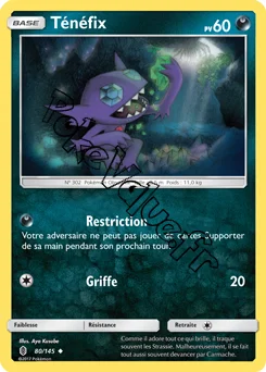 Carte Pokémon Ténéfix n°80 de la série Gardiens Ascendant