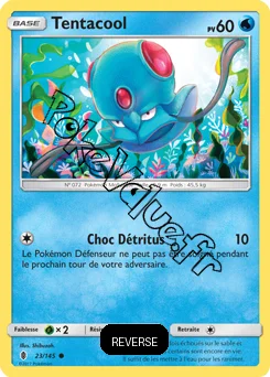 Carte Pokémon Tentacool  Reverse n°23 de la série Gardiens Ascendant