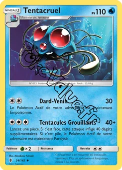 Carte Pokémon Tentacruel  n°24 de la série Gardiens Ascendant