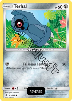 Carte Pokémon Terhal  Reverse n°83 de la série Gardiens Ascendant