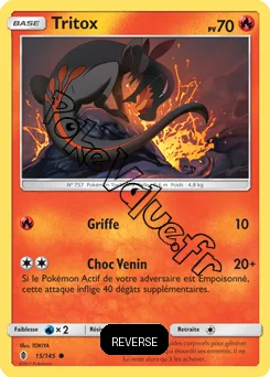 Carte Pokémon Tritox  Reverse n°15 de la série Gardiens Ascendant