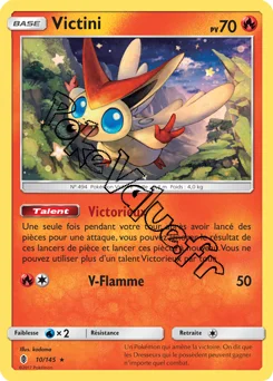 Carte Pokémon Victini  n°10 de la série Gardiens Ascendant