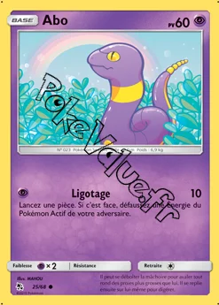 Carte Pokémon Abo n°25 de la série Destinées Occultes
