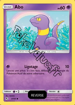 Carte Pokémon Abo Reverse n°25 de la série Destinées Occultes