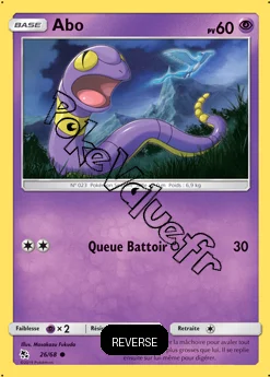 Carte Pokémon Abo Reverse n°26 de la série Destinées Occultes