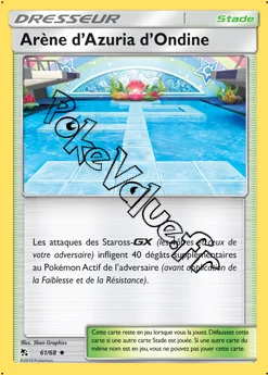 Carte Pokémon Arène d’Azuria d’Ondine n°61 de la série Destinées Occultes