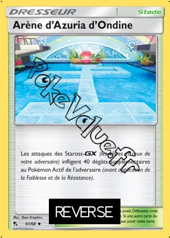 Carte Pokémon Arène d’Azuria d’Ondine Reverse n°61 de la série Destinées Occultes