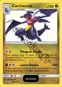 Carte Pokémon Carchacrok Reverse n°SV40 de la série Destinées Occultes