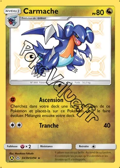 Carte Pokémon Carmache  n°SV39 de la série Destinées Occultes